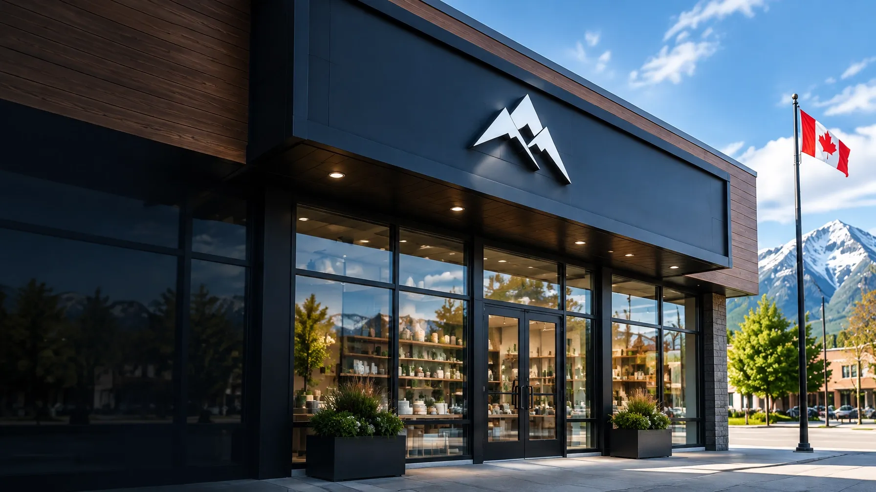 A modern storefront with custom dimensional signage